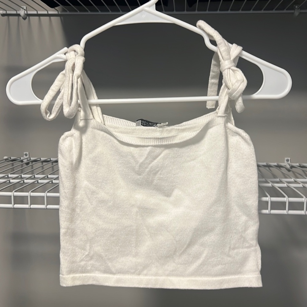 Beginning Boutique Off White Crop Top Size 6
